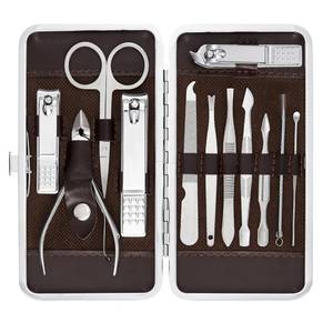 lot 20122 image: Professional Manicure and Pedicure Kit, 12-Piece Premium Grooming Set with Nail Clippers, Facial Care Tools, and Luxurious Travel Case for Men and Women