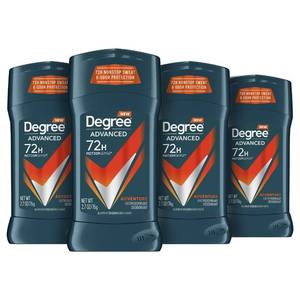 lot 20125 image: Degree Men Antiperspirant Deodorant Adventure Antiperspirant For Men With MotionSense Technology 2.7 oz, Pack of 4