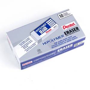 lot 20134 image: Pentel Hi-Polymer Block Eraser  Large  White  Pack of 5 (ZEH10PC10)