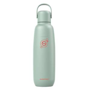 lot 20137 image: sodastream Fizz & Go Cool, Stainless Steel Carbonated Water Bottle 0.9L, Insulated Metal Bottle for Sparkling Water, Compatible with TERRA, ART, ENSO & More in Mint Green