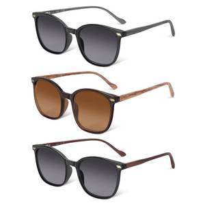 lot 20140 image: LADEESSE 3 Pack Reader Sunglasses for Women & Men, UV400 Protection Sun Reading Glasses for Outdoor -250