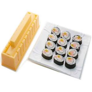 lot 20141 image: Healthman Sushi Maker Kit, DIY Sushi Mold Set for Round Rolls, Yellow