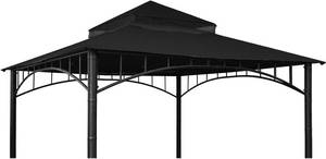 lot 20151 image: Amadecohome 10x10 Canopy Replacement Top for Target Madaga Gazebo, Black