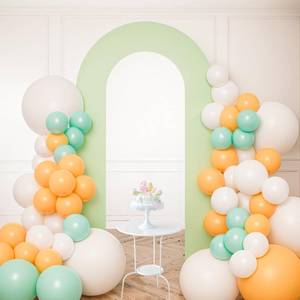 lot 20158 image: Babenest 7.2FT Spandex Open Arch Backdrop Cover for Party Wedding, Green
