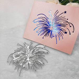 lot 20168 image: Romantic Fireworks Metal Die Cuts, Cutting Dies for Card Making