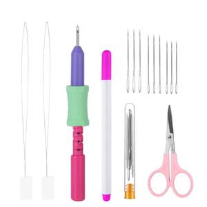 lot 20188 image: Cheloment 2.2mm Punch Needle Kit Adjustable Punch NeedleTool with Threader,Lightweight Punch Needle with 5 Needle Lengths, Needle Punch Kits for Beginner,Embroidery Punch Needle,Easy to Use