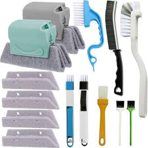 lot 20204 image: CRAFNEW 14Pcs Window Track Cleaning Tools, Groove Gap Cleaning Brush Kit