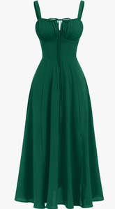 lot 2259 image: Womens Long Corset Dress with Elastic Back, M