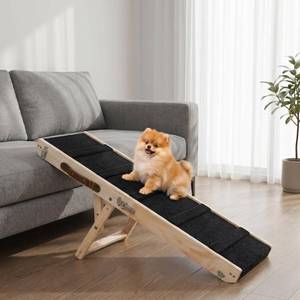 lot 19391 image: Gdsshuhung Wooden Dog Ramp for Bed �� Folding Pet Ramp for Couch