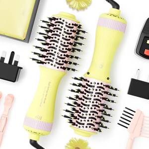 lot 19399 image: Auto Dual Voltage Hair Dryer Brush Blow Dryer Brush In One- International Travel Essentials For Women - Cepillo Secador De Cabello 2 Oval Size Hair CurlerStraightener Portable Mini Hair Styling Tool