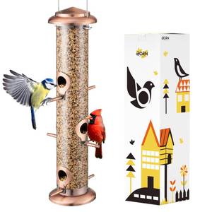 lot 19437 image: iBorn Bird Feeders for Outdoors 15 6 Ports Chew-Resistant, Green, 1PK (Used)