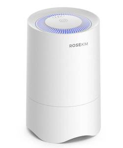 lot 19453 image: ROSEKM Small Air Purifier for Bedroom & Desk, 50 Sq Ft, H13 HEPA, White