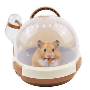 lot 19457 image: MUYG Hamster Carrier Cage Portable��Cages Small Animals Carry Travel Case with Water Bottle Plastic Breathable��Guinea Pig Outgoing Cage for Dwarf Hamster Ferret Chinchillas Hedgehog (Brown)