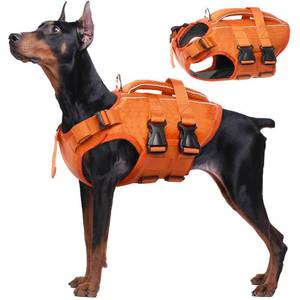 lot 19466 image: Kuoser Dog Life Jacket, High Flotation Reflective Dog Life Vest, Orange,XXL