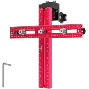 lot 20281 image: Cabinet Hardware Jig �� Adjustable Drill Guide Template for Knobs & Handles Precision Hole Locator for DIY Cabinet Installation Fits 2.5 to 7.5 Spacing