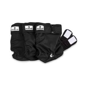 lot 20296 image: Pet Parents� Washable Dog Diapers (3pack)  Extendrs� of Durable Doggie Diapers, Premium Dog Diapers Female & Male (Large, Black)