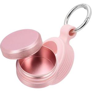 lot 20331 image: Small Pill Case Keychain Pill Holder - Portable Travel Pill Box Container