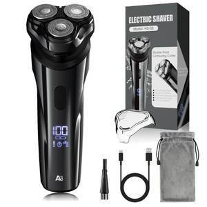 lot 20336 image: ABGAB Electric Rotary Shaver for Men,4D Floating Head, LED Display,Type-C