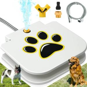lot 20348 image: Paw Activated Dog Water Fountain, Step On Sprinkler Toy for Large Dogs