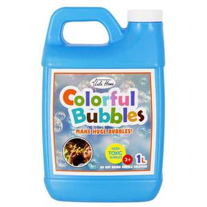 lot 20350 image: Lulu Home 33.8 OZ1 L Concentrated Bubble Solution, Refill for Bubble Machines, Giant Wands, and Blowers - Up to 2.5 Gallons for Kids Birthday Parties