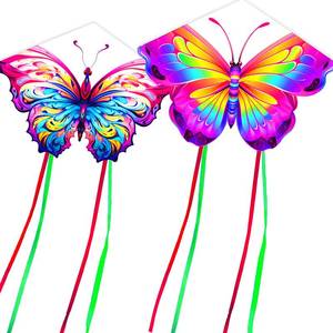 lot 20360 image: HENGDA KITE 1 Pack Butterfly Kite,for Kids and Adults,Easy to Fly,Excellent Fabric and Structure Design,The Pictures are Beautiful in high Definition,Suitable for Beginners(31x22)