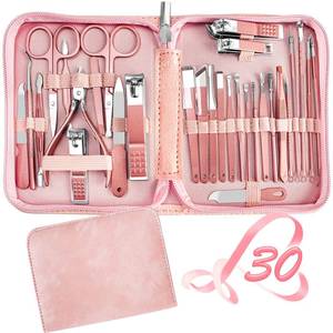 lot 20383 image: Manicure Set 30 in 1 Nail Clipper set, REDFLOW nail clippers, fingernail & toenail clippers, Manicure Tools, pedicure tools, Suitable for Travel Manicure Kit, Nail Set Kit With Everything Profe