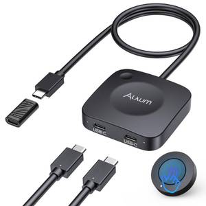lot 20398 image: Alxum 20Gbps USB C Switch 2 Computers for USB-CThunderbolt 4 MonitorDock
