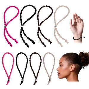 lot 20401 image: SyhirNmly Adjustable Hair Ties, Hair Ties for Thick Hair Curly Hairstyle Ponytails, Puff Cuff for Women Natural Curly Hair (Four colors, Standard Size)