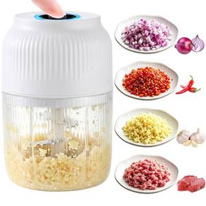 lot 20404 image: Electric Garlic Chopper, 2026 New Mini Food Processor, 400ml Portable Cordless Garlic Mincer with 6 Stainless Steel Blades, Small Food Chopper for Garlic, Onion, Chili, Salad and Baby Food (White)