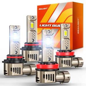 lot 20416 image: SEALIGHT 9005 H11 LED Combo Light Bulbs, Plug and Play, Pack of 4