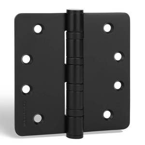 lot 20433 image: Goldenwarm 6 Pack 4 Black Ball Bearing Door Hinges, 14 Radius Corners