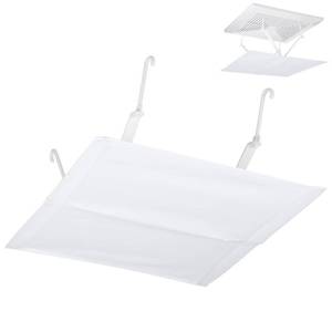 lot 20446 image: Kisangel Air Conditioner Deflector Ceiling Vent Baffle, Air Deflector Windshield, Hook Installation for Home and Office, White 13. 77x13. 77 Inch