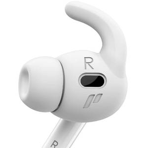 lot 20448 image: Proof Labs 4 Pairs for AirPods Pro 2 Ear Hooks Covers Added Storage Pouch Anti Slip Ear Tips Accessories Compatible with Apple AirPods Pro 2nd Generation (White)