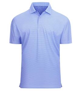 lot 20458 image: Mens Golf Shirt Moisture Wicking Classic Print Golf Shirts,Blue White Square,XL