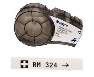 lot 20466 image: Brady Authentic (M21-500-430) Clear Harsh Environment Polyester Label for Lab, Asset Tracking, Datacom Labeling, Black on Clear- For M210, M210-LAB, M211, BMP21-PLUS and BMP21-LAB Printers, .5W 21L