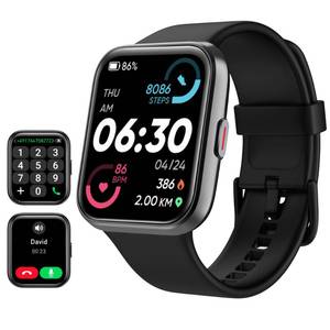 lot 20498 image: Tensky Smart Watch for MenWomen AndroidiPhoneSamsung, Alexa Built-in, 1.8 Touch Screen Fitness Tracker with AnswerMake Calls, 3ATM Waterproof Heart RateSleepSpO2 Monitor, 120 Sport Modes