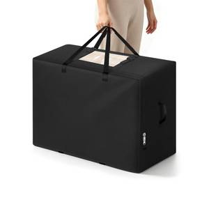 lot 200053 image: Cuddly Nest Folding Mattress Storage Bag Fits 4 Narrow Twin & Cot, Black