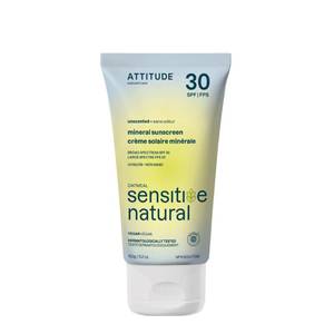 lot 200061 image: ATTITUDE Mineral Sunscreen for Sensitive Skin, EWG Verified, Broad Spectrum UVAUVB, Dermatologically Tested, Plant and Mineral-Based Formula, Vegan, SPF 30, Unscented, 5.2 Oz