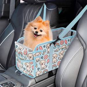 lot 5441 image: NECKORY Console Dog Car Seat for Small Dogs, Blue