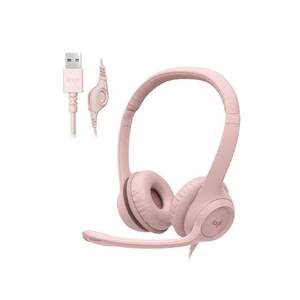 lot 5455 image: Logitech H390 Wired Headset USB-A Rose
