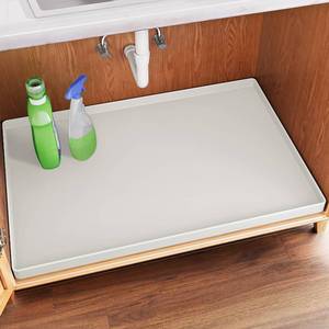 lot 5458 image: FLATO Waterproof Under Sink Mat, 28 x 22, White
