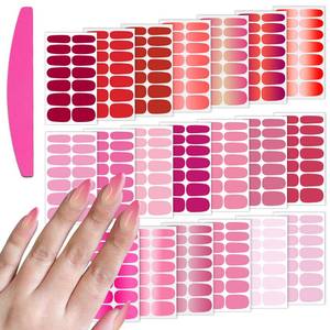 lot 6053 image: Silpecwee Nail Polish Stickers, 16 Sheets Pink