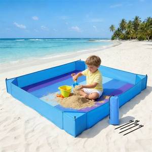 lot 7541 image: FCSJOST Sandproof Beach Playpen 6x5FT with Stakes
