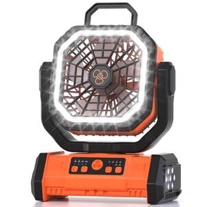lot 7546 image: Honesorn 20000mAh Rechargeable Portable Fan with LED