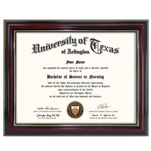 lot 7558 image: GraduationMall 8.5x11 Certificate Diploma Frame Cherry Wood