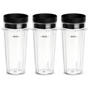 lot 7569 image: OMOVAN 3-Pack 16oz Replacement Cups for Ninja Blender