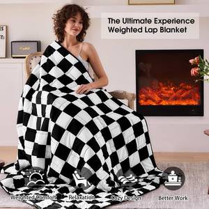 lot 7571 image: BETU Weighted Blanket 20lbs Queen Size 60x80 Black