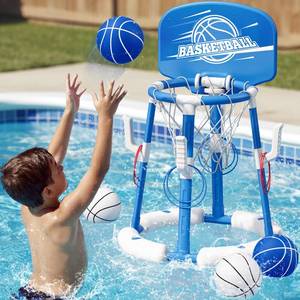 lot 7573 image: HYES 2 in 1 Pool Basketball Hoop with Backboard