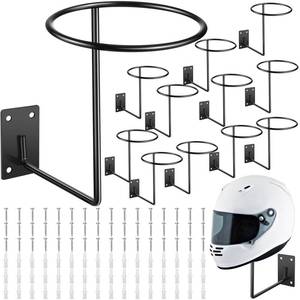 lot 7575 image: Potchen 12-Pack Metal Helmet Wall Mount Rack