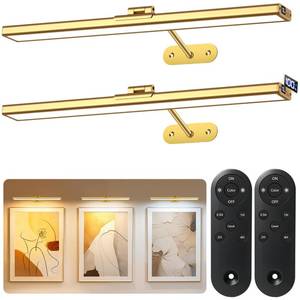 lot 7588 image: Givryes Rechargeable Picture Light 16-Inch 2-Pack
